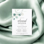 Greenery Eucalyptus Elegant Rehearsal Dinner Uitnodiging Briefkaart
