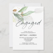 Greenery Eucalyptus Engagement Party nodigt uit Kaart (Voorkant)