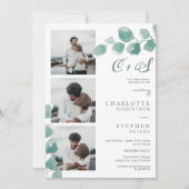 Greenery eucalyptus florale initialen foto's bruil kaart (Voorkant)