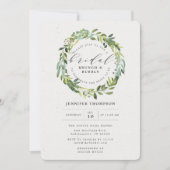 Greenery Eucalyptus Foliage Krans Vrijgezellenfees Kaart (Voorkant)