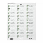 Greenery Eucalyptus Foliage Script Return Address Etiket (Full Sheet)