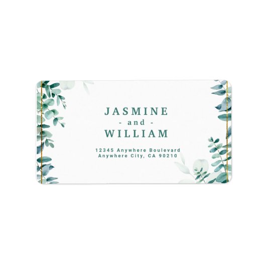 Greenery Eucalyptus Frameborder Etiket (Voorkant)