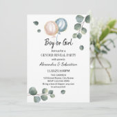 Greenery Eucalyptus Gender onthullen Kaart (Staand voorkant)