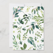 Greenery Eucalyptus Geometric Botanical Wedding Kaart (Achterkant)