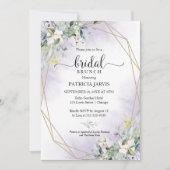 Greenery Eucalyptus Geometric Bridal Brunch Invita Kaart (Voorkant)