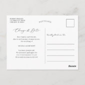 Greenery Eucalyptus Geometric Change the Date Briefkaart (Achterkant)