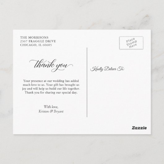 Greenery Eucalyptus Geometric Gold Lijst Hartelijk Briefkaart (Achterkant)