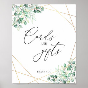Greenery Eucalyptus Geometric Kaarten and Gifts Poster
