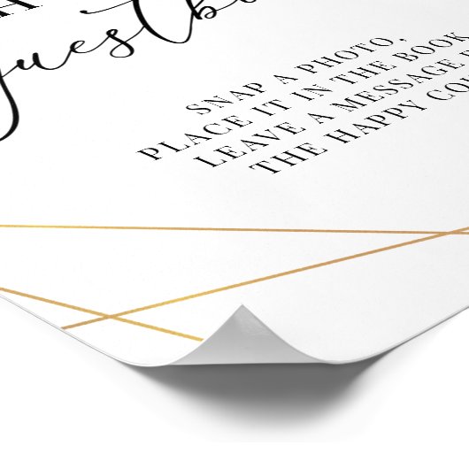 Greenery Eucalyptus Geometric Photo Guestbook Poster (Hoek)