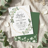 Greenery Eucalyptus Geometric Vrijgezellenfeest Kaart