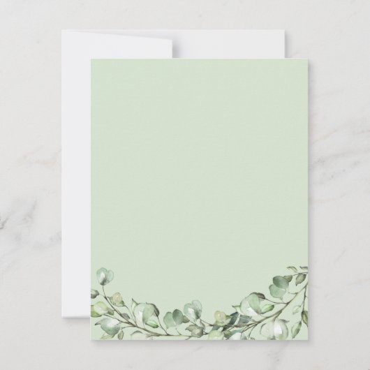 Greenery Eucalyptus Geometric Wedding Details Kaar (Achterkant)