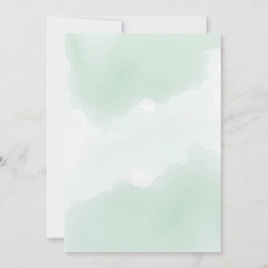 Greenery Eucalyptus Girl Baby shower Waterverf Kaart (Achterkant)