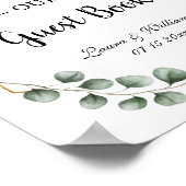 Greenery Eucalyptus Glitter Wedding Guestbook Poster (Hoek)