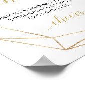 Greenery eucalyptus Gold bruiloft open staafbord Poster (Hoek)