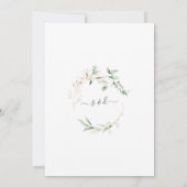 Greenery Eucalyptus Gold Calligraphy Wedding Kaart (Achterkant)