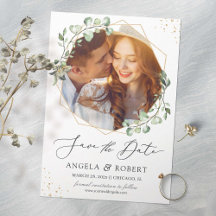 Greenery Eucalyptus Gold Geometric Lijst Foto