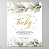 Greenery eucalyptus gold niet voor baby-gebarentaa poster (Voorkant)