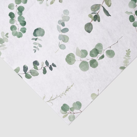 Greenery Eucalyptus Green laat ontkoppelingskraft Tissuepapier (Detail)