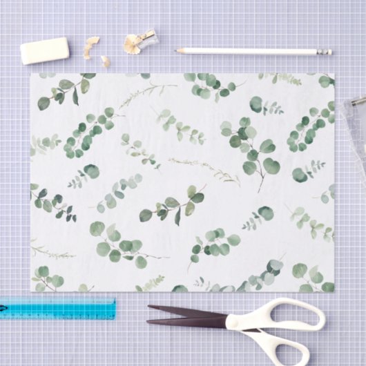 Greenery Eucalyptus Green laat ontkoppelingskraft  Tissuepapier (Craft)