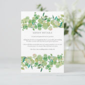 Greenery Eucalyptus Guest - Gegevens Informatiekaartje (Staand voorkant)