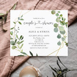 Greenery Eucalyptus Heart Botanical Couple Shower<br><div class="desc">Boho eucalyptus bladeren.</div>