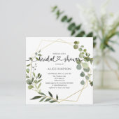 Greenery Eucalyptus Heart Script Vrijgezellenfeest Kaart (Staand voorkant)