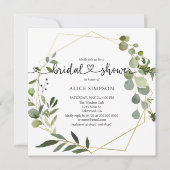 Greenery Eucalyptus Heart Script Vrijgezellenfeest Kaart (Voorkant)