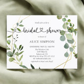 Greenery Eucalyptus Heart Vrijgezellenfeest Uitnodiging Briefkaart