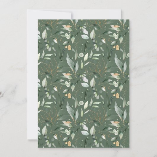 Greenery Eucalyptus Het is een meisje Baby shower Kaart (Achterkant)