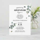 Greenery Eucalyptus Honeymoon Shower Kaart (Staand voorkant)