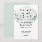 Greenery Eucalyptus Housewarming Party Kaart (Voorkant / Achterkant)