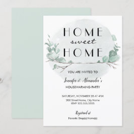 Greenery Eucalyptus Housewarming Party Kaart