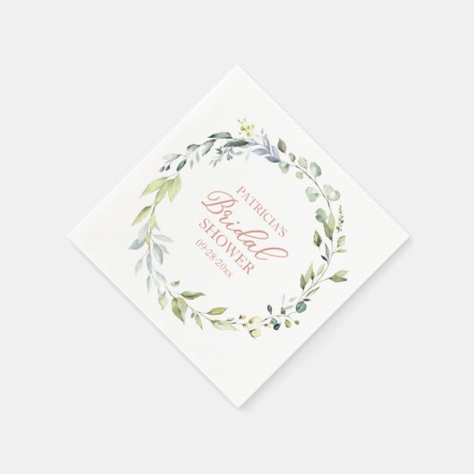 Greenery Eucalyptus krans Vrijgezellenfeest servet (Hoek)