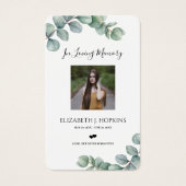 Greenery Eucalyptus laat foto's van Kaarten van Pr Visitekaartje (Voorkant)