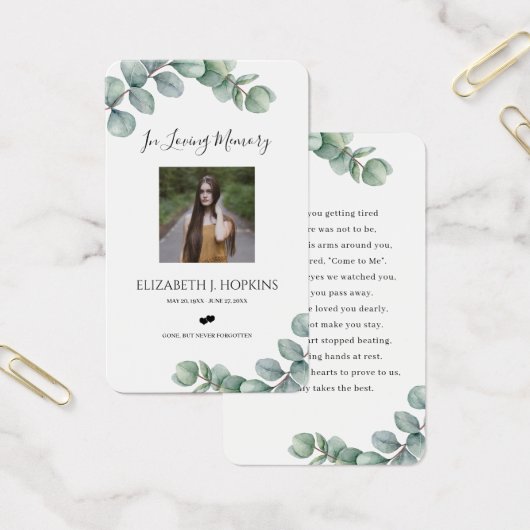 Greenery Eucalyptus laat foto's van Kaarten van Pr Visitekaartje (Kantoor)