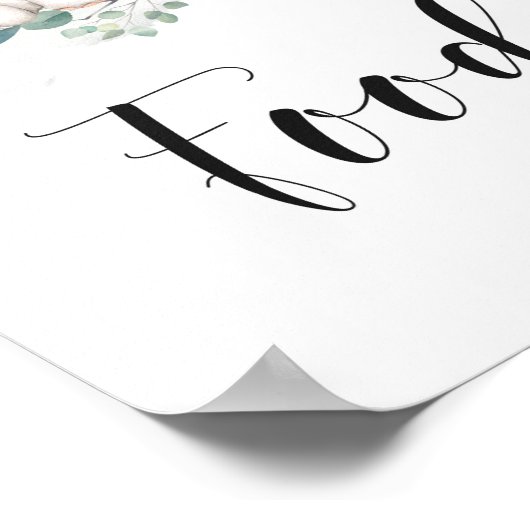 Greenery eucalyptus laat olifant voedselbord poster (Hoek)