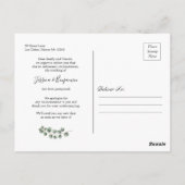 Greenery Eucalyptus laat script wijzigen van datum Briefkaart (Achterkant)