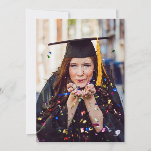 Greenery Eucalyptus Leaf Lijst Foto Afstuderen Kaart (Achterkant)