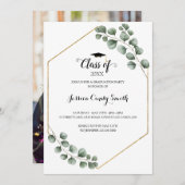 Greenery Eucalyptus Leaf Lijst Foto Afstuderen Kaart (Voorkant / Achterkant)