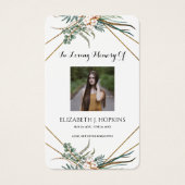 Greenery Eucalyptus Leaf Lijst Foto Kaarten gebede Visitekaartje (Voorkant)