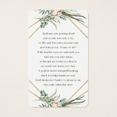 Greenery Eucalyptus Leaf Lijst Foto Kaarten gebede Visitekaartje (Achterkant)