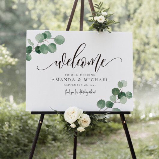 Greenery Eucalyptus Leaf Welcome SIgn Poster