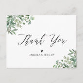 Greenery Eucalyptus Leaves Bedankt Briefkaart (Voorkant)