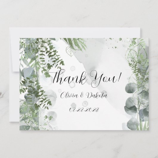 Greenery Eucalyptus Leaves Bedankt voor je kaarten (Voorkant)