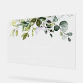 Greenery, Eucalyptus Leaves, Birthday Welcome Acryl Bord (Hoek)