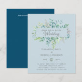 Greenery Eucalyptus Leaves Blue Sky Wedding (Voorkant / Achterkant)