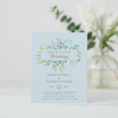 Greenery Eucalyptus Leaves Blue Sky Wedding (Staand voorkant)