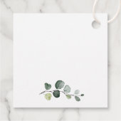 Greenery, Eucalyptus Leaves, Boho, Baby shower Bedankjes Labels (Achterkant)