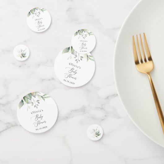 Greenery, Eucalyptus Leaves, Boho, Baby shower Confetti (Groep)