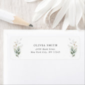 Greenery, Eucalyptus Leaves, Boho, Baby shower Etiket (Insitu)